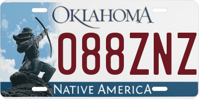 OK license plate 088ZNZ