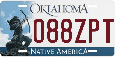 OK license plate 088ZPT