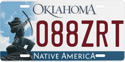 OK license plate 088ZRT