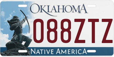 OK license plate 088ZTZ