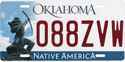 OK license plate 088ZVW