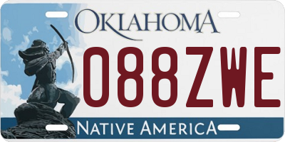 OK license plate 088ZWE