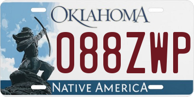 OK license plate 088ZWP