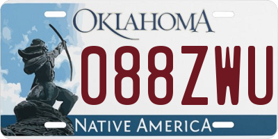 OK license plate 088ZWU