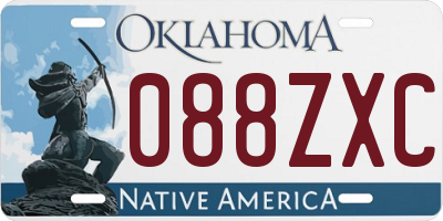 OK license plate 088ZXC