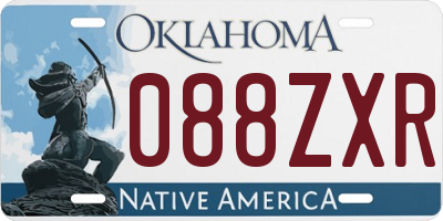 OK license plate 088ZXR