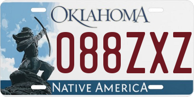 OK license plate 088ZXZ