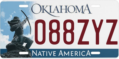 OK license plate 088ZYZ