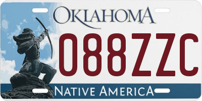 OK license plate 088ZZC