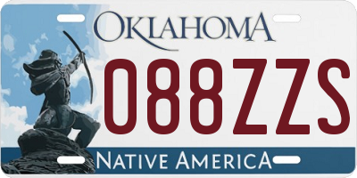 OK license plate 088ZZS