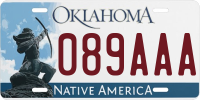 OK license plate 089AAA