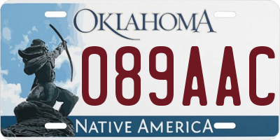 OK license plate 089AAC