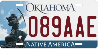 OK license plate 089AAE