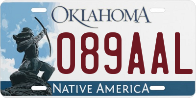 OK license plate 089AAL