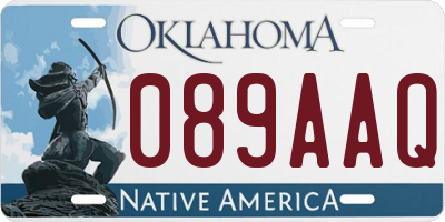 OK license plate 089AAQ