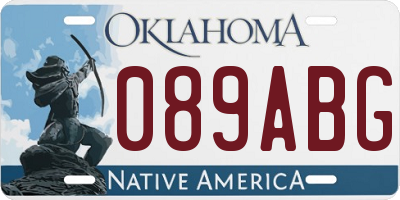 OK license plate 089ABG