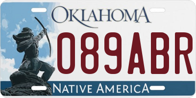 OK license plate 089ABR