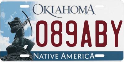 OK license plate 089ABY