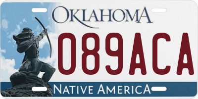 OK license plate 089ACA