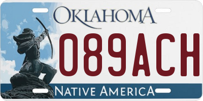 OK license plate 089ACH