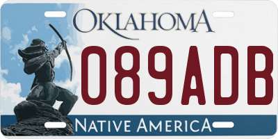 OK license plate 089ADB