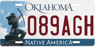 OK license plate 089AGH