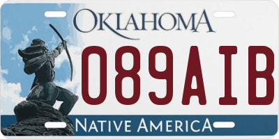 OK license plate 089AIB
