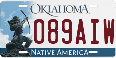 OK license plate 089AIW