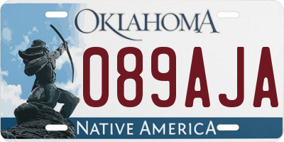OK license plate 089AJA