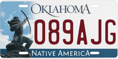 OK license plate 089AJG