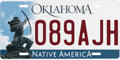 OK license plate 089AJH