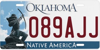 OK license plate 089AJJ