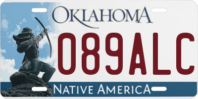 OK license plate 089ALC
