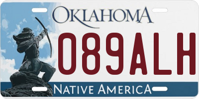 OK license plate 089ALH