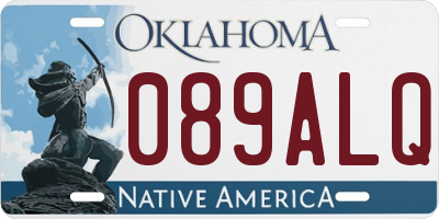 OK license plate 089ALQ