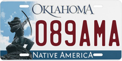 OK license plate 089AMA
