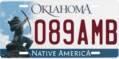 OK license plate 089AMB
