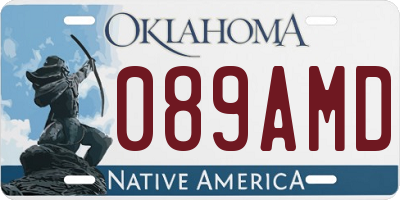 OK license plate 089AMD