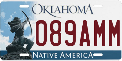OK license plate 089AMM