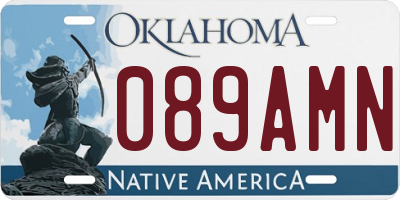 OK license plate 089AMN