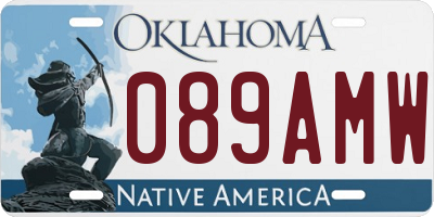 OK license plate 089AMW
