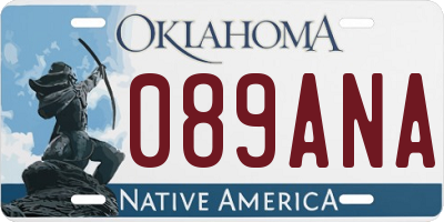OK license plate 089ANA