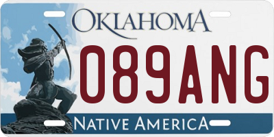 OK license plate 089ANG