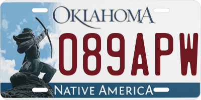 OK license plate 089APW