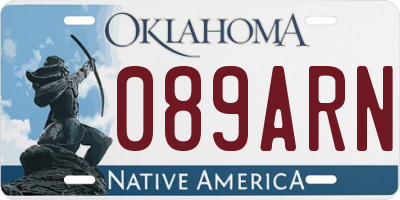 OK license plate 089ARN