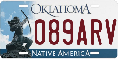 OK license plate 089ARV