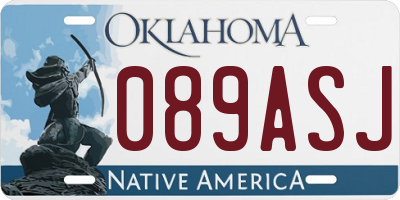 OK license plate 089ASJ