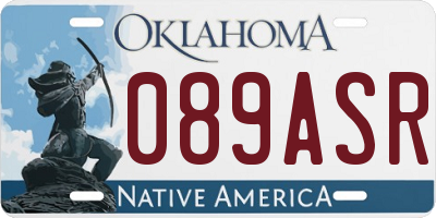 OK license plate 089ASR
