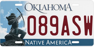 OK license plate 089ASW