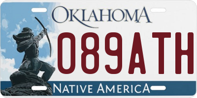 OK license plate 089ATH